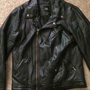 Obey slim fit bastards leather motorcycle jacket